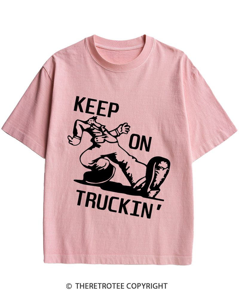TheRetroTee 1960s Keep On Truckin' Heavy Cotton T-Shirt