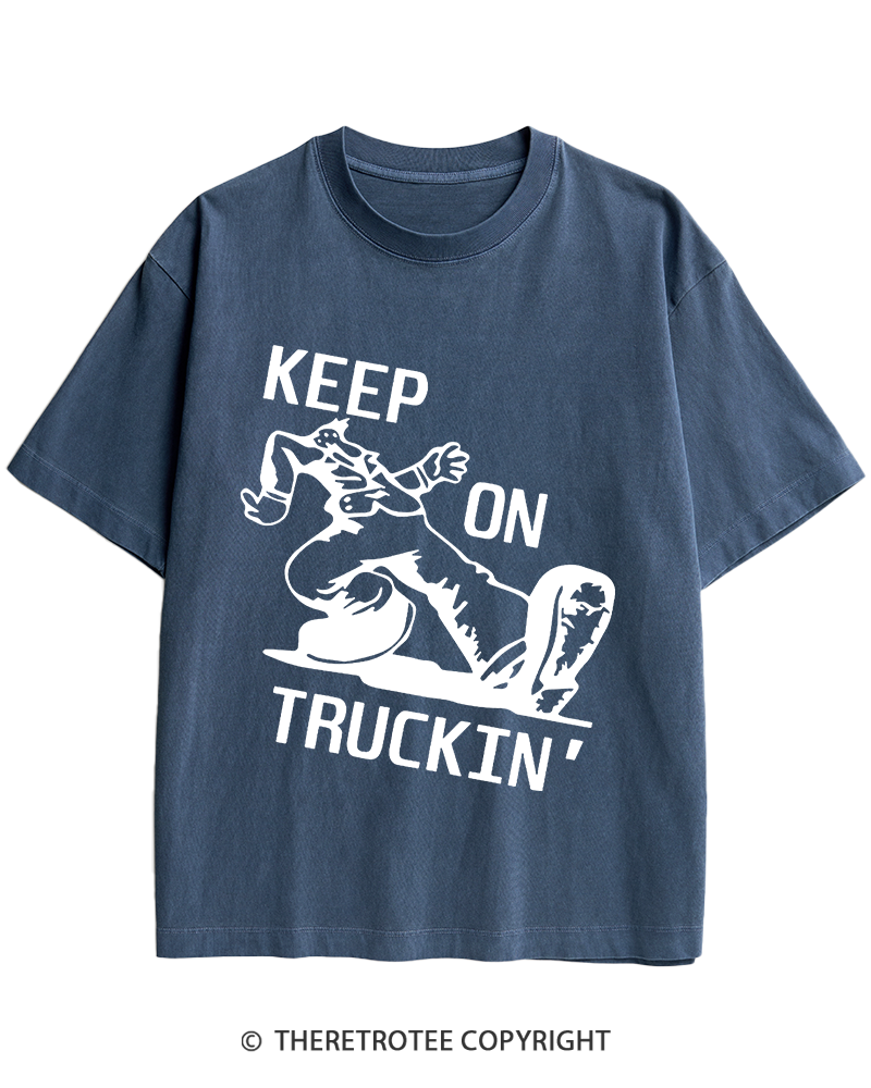 TheRetroTee 1960s Keep On Truckin' Heavy Cotton T-Shirt