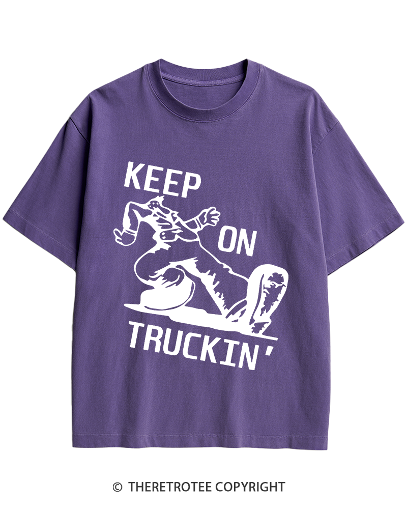 TheRetroTee 1960s Keep On Truckin' Heavy Cotton T-Shirt