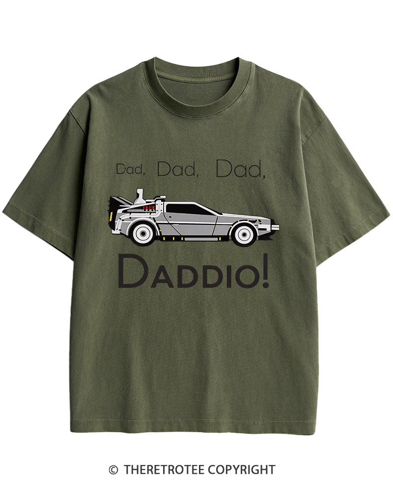TheRetroTee Dad Daddio 1980s Heavy Cotton T-Shirt