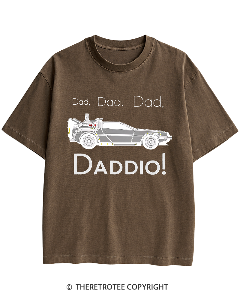 TheRetroTee Dad Daddio 1980s Heavy Cotton T-Shirt