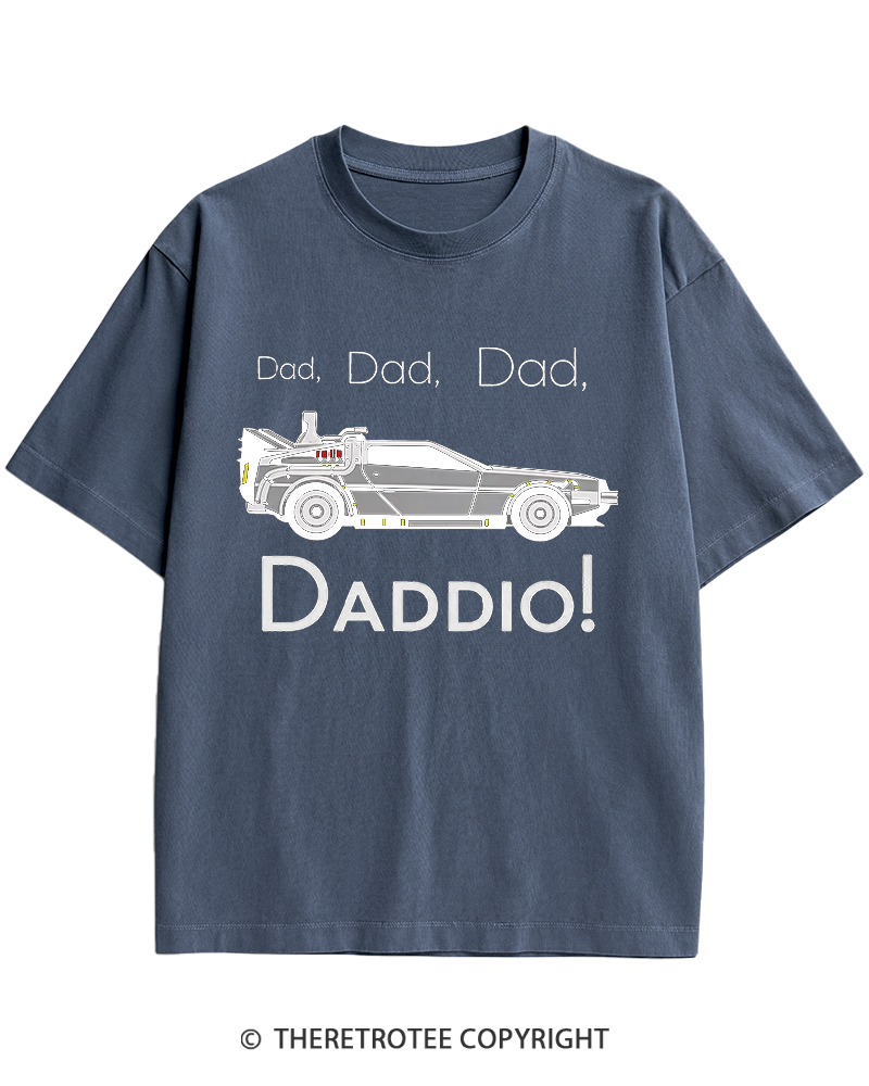 TheRetroTee Dad Daddio 1980s Heavy Cotton T-Shirt