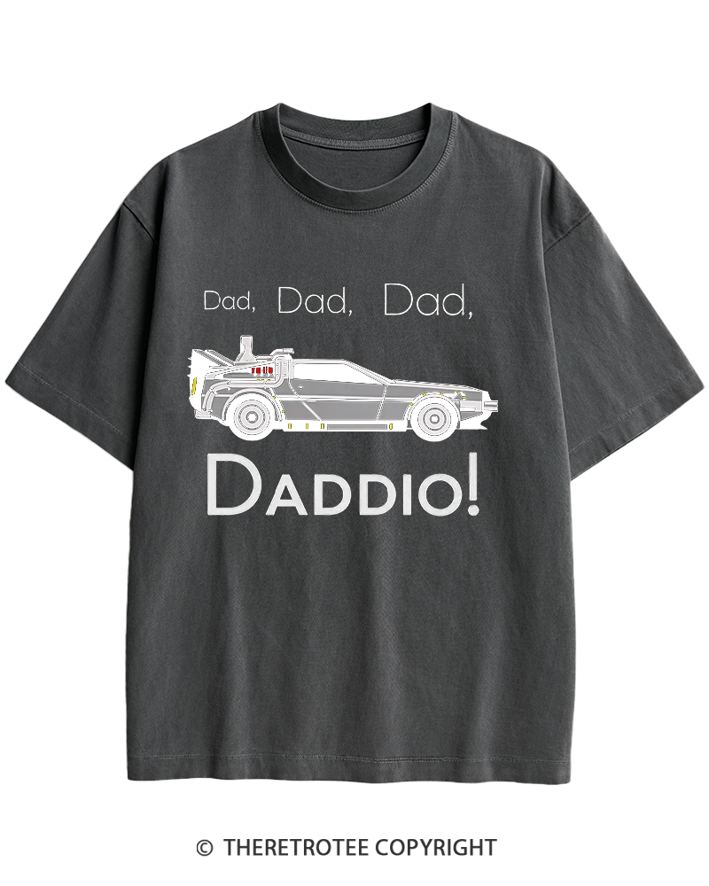 TheRetroTee Dad Daddio 1980s Heavy Cotton T-Shirt