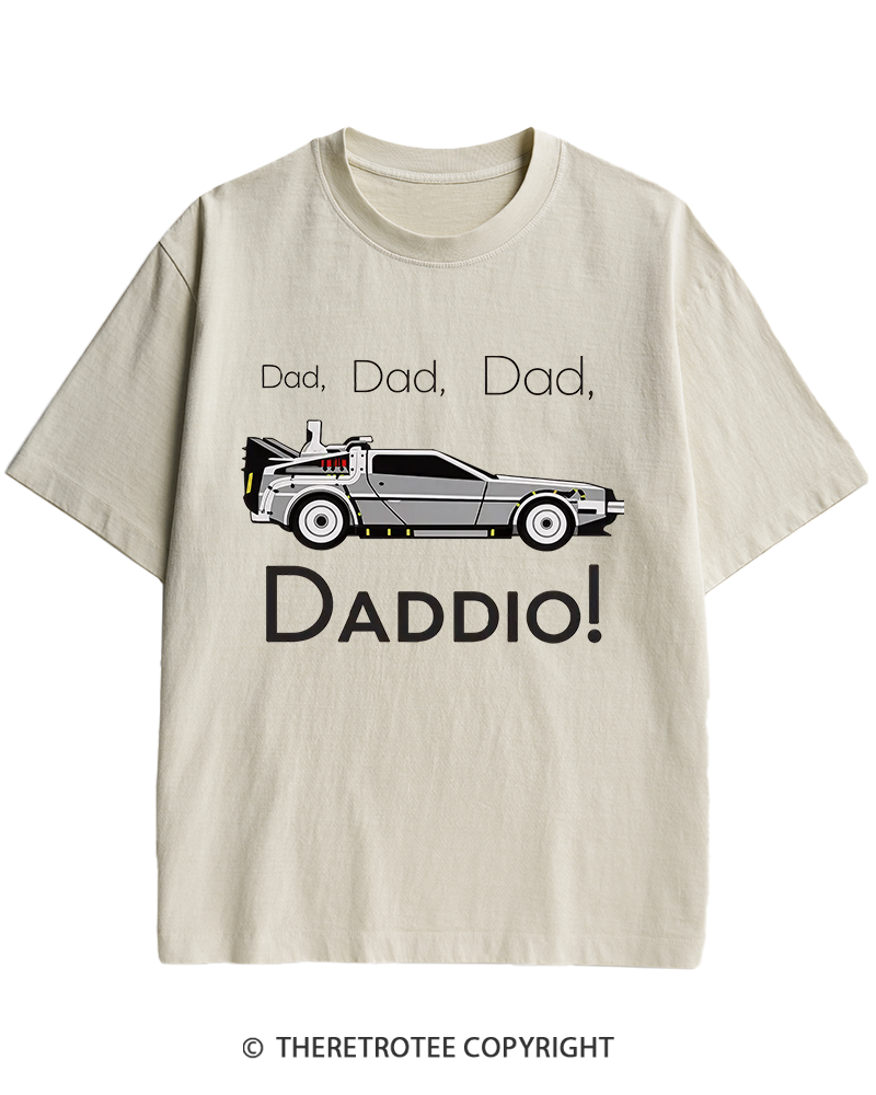 TheRetroTee Dad Daddio 1980s Heavy Cotton T-Shirt