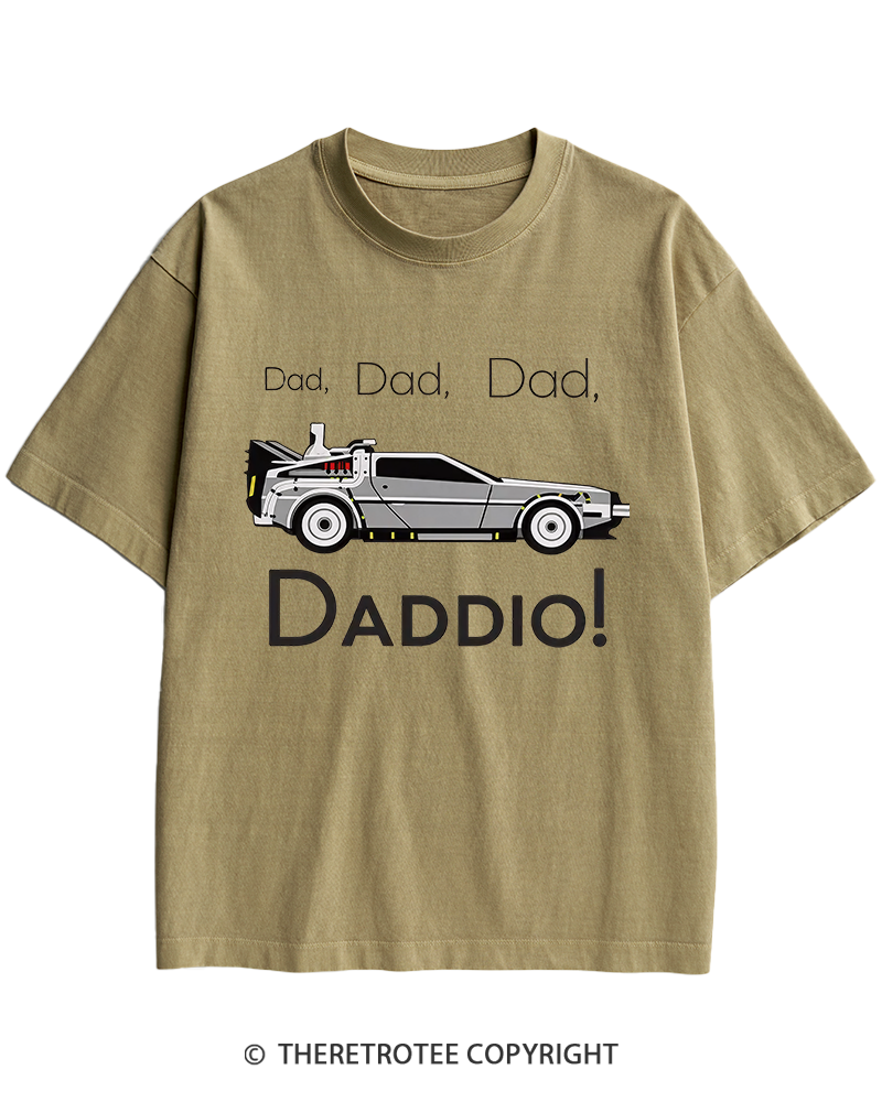 TheRetroTee Dad Daddio 1980s Heavy Cotton T-Shirt