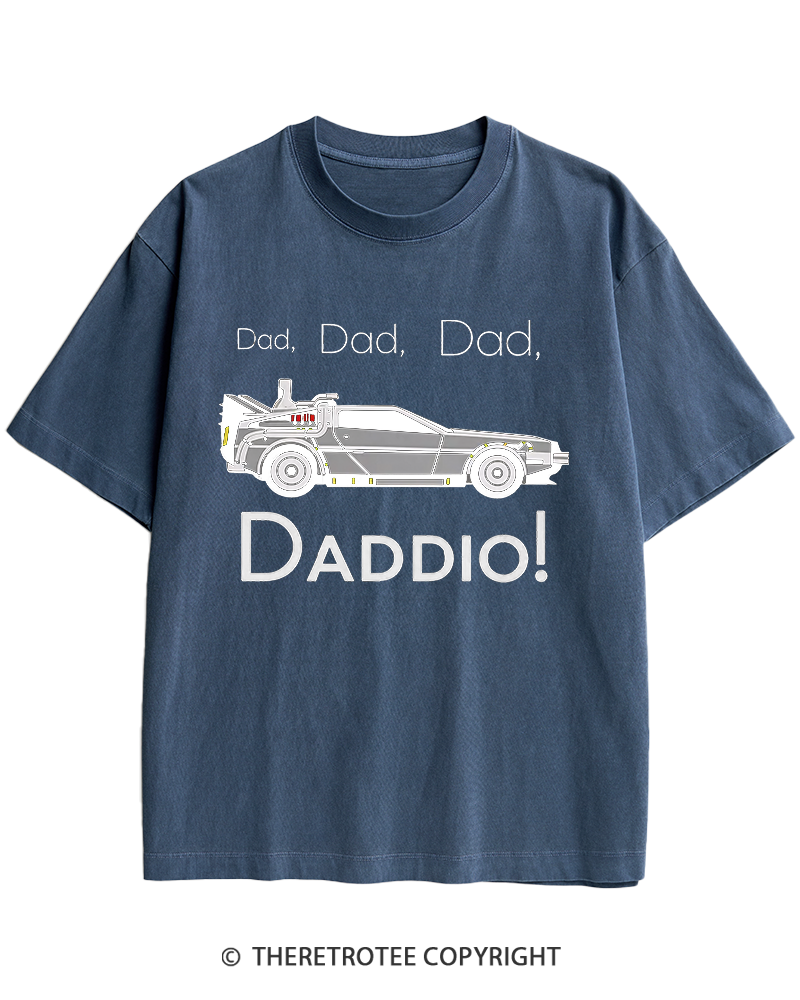 TheRetroTee Dad Daddio 1980s Heavy Cotton T-Shirt
