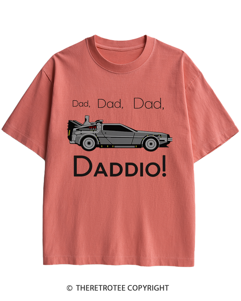 TheRetroTee Dad Daddio 1980s Heavy Cotton T-Shirt
