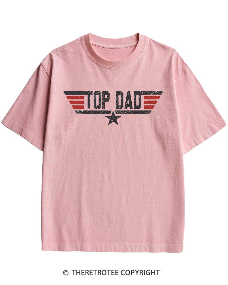 TheRetroTee Top Dad 1980s Heavy Cotton T-Shirt