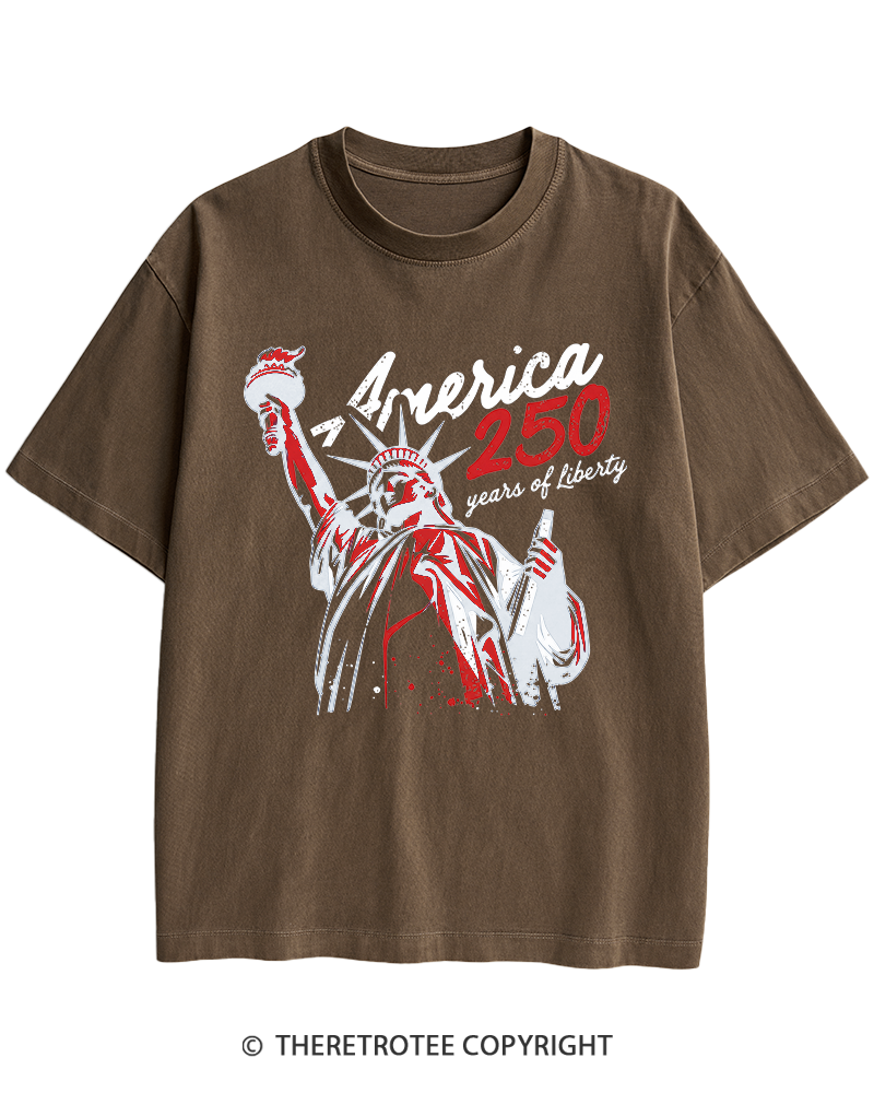 TheRetroTee 250 Years Of Liberty Retro 1776 Heavy Cotton T-Shirt