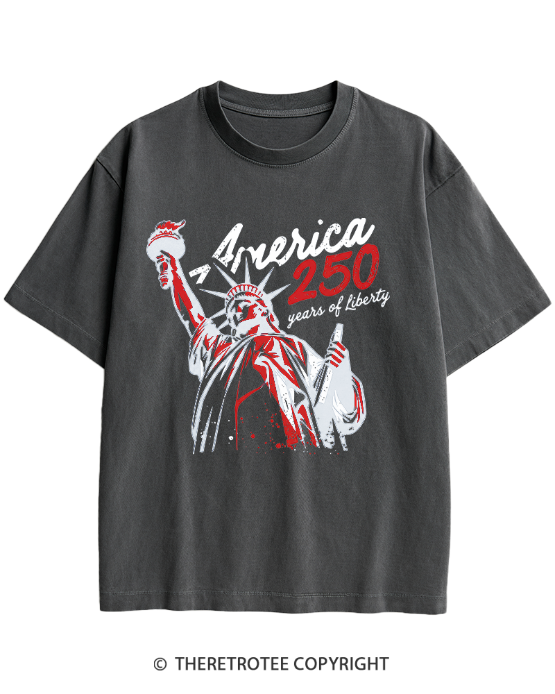 TheRetroTee 250 Years Of Liberty Retro 1776 Heavy Cotton T-Shirt