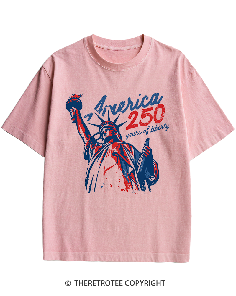 TheRetroTee 250 Years Of Liberty Retro 1776 Heavy Cotton T-Shirt