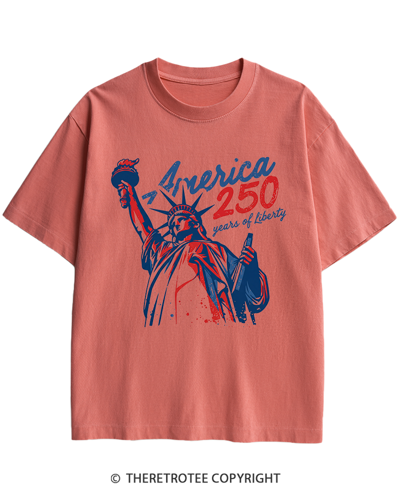 TheRetroTee 250 Years Of Liberty Retro 1776 Heavy Cotton T-Shirt