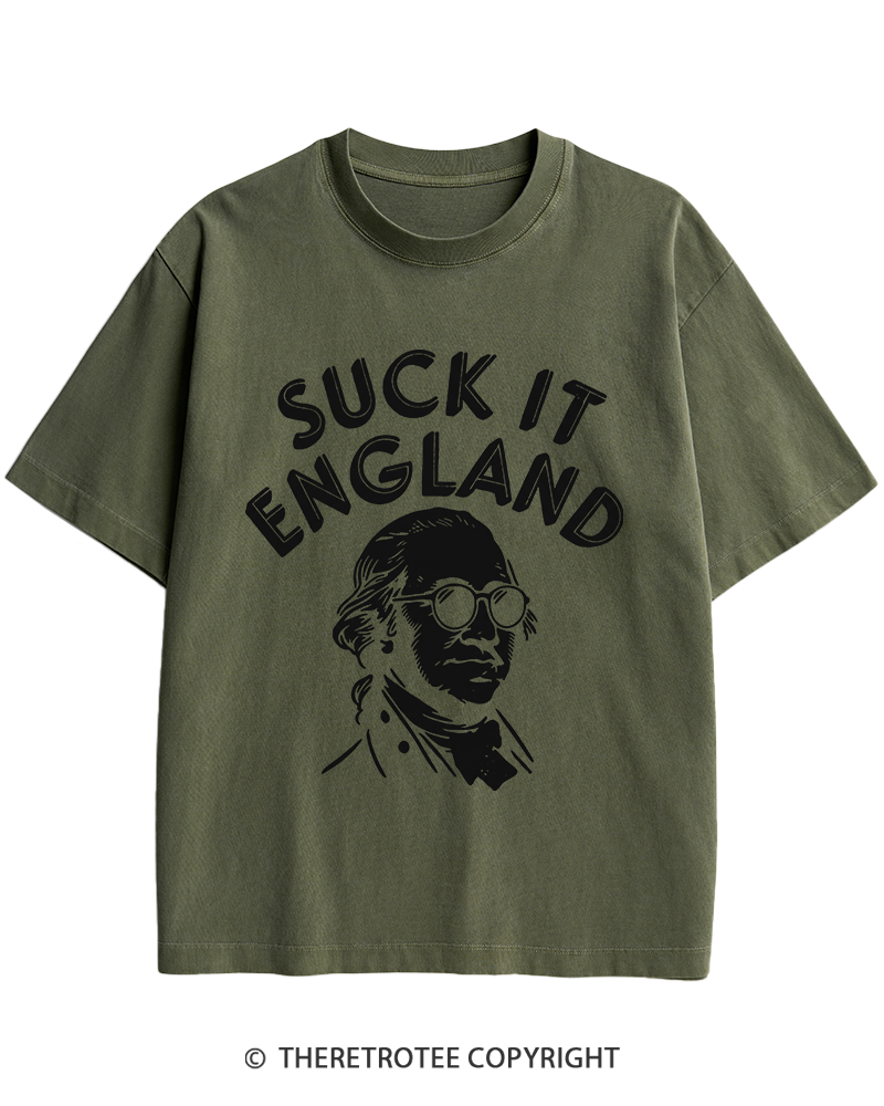 TheRetroTee Suck It, England Heavy Cotton T-Shirt