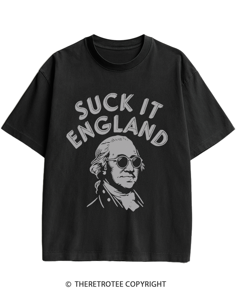 TheRetroTee Suck It, England Heavy Cotton T-Shirt
