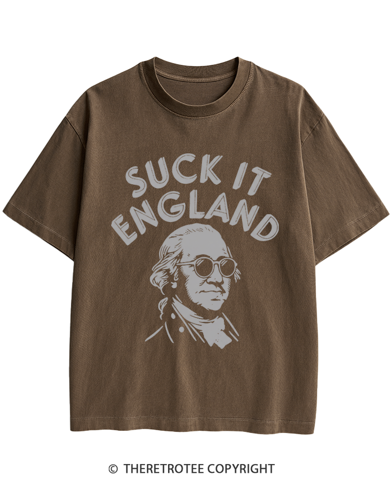 TheRetroTee Suck It, England Heavy Cotton T-Shirt