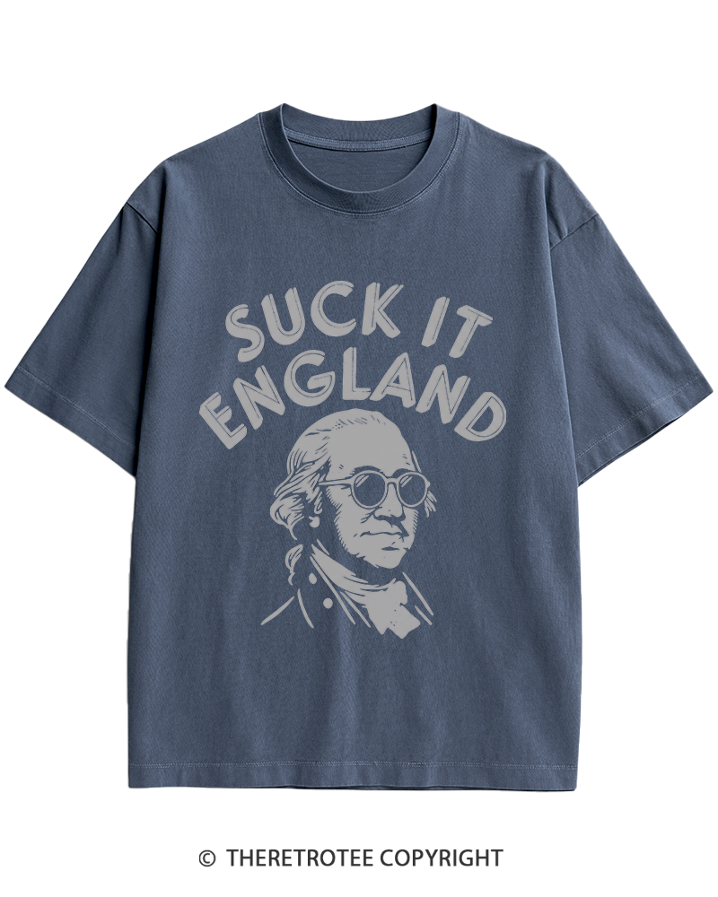 TheRetroTee Suck It, England Heavy Cotton T-Shirt