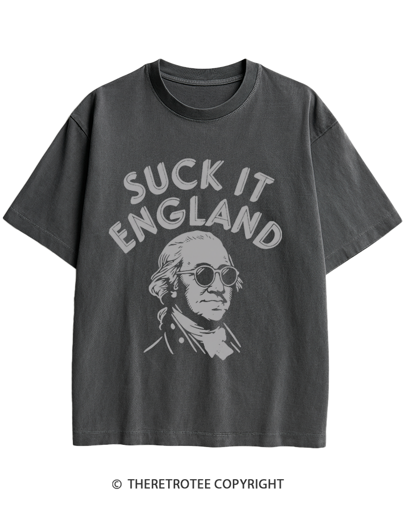TheRetroTee Suck It, England Heavy Cotton T-Shirt