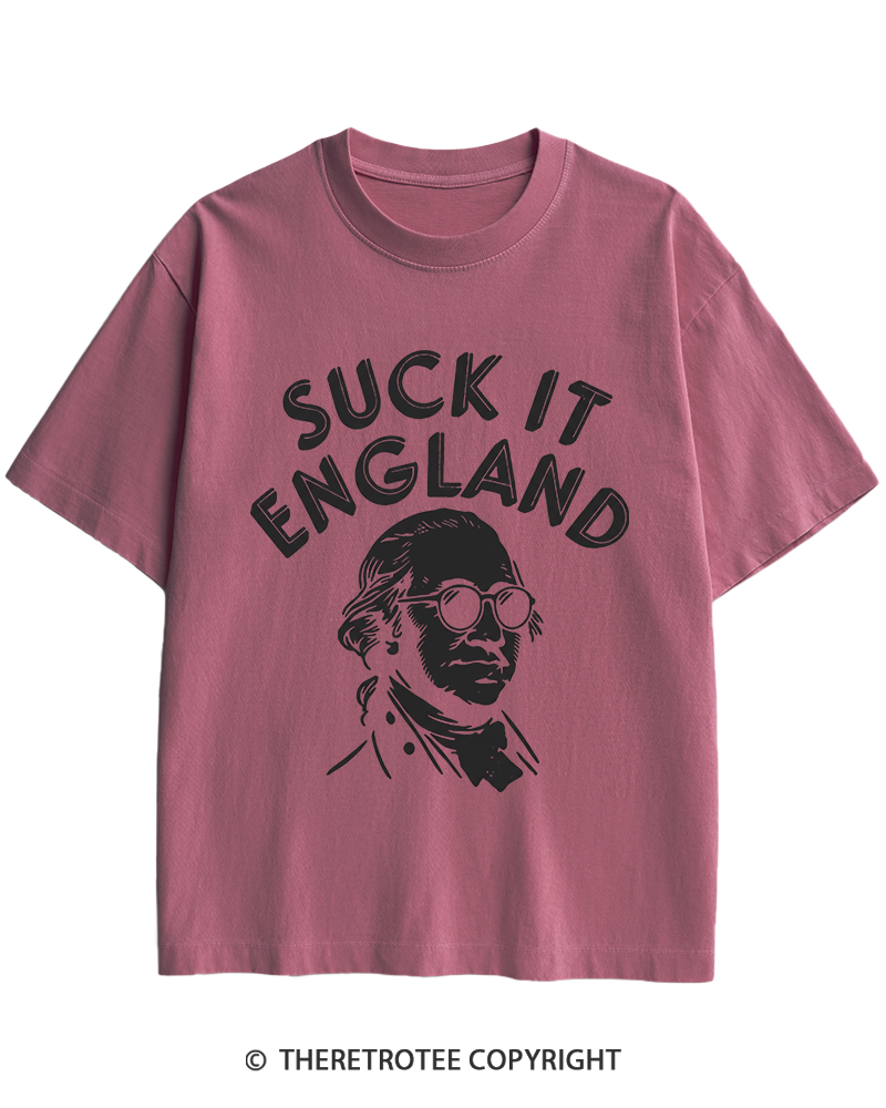 TheRetroTee Suck It, England Heavy Cotton T-Shirt