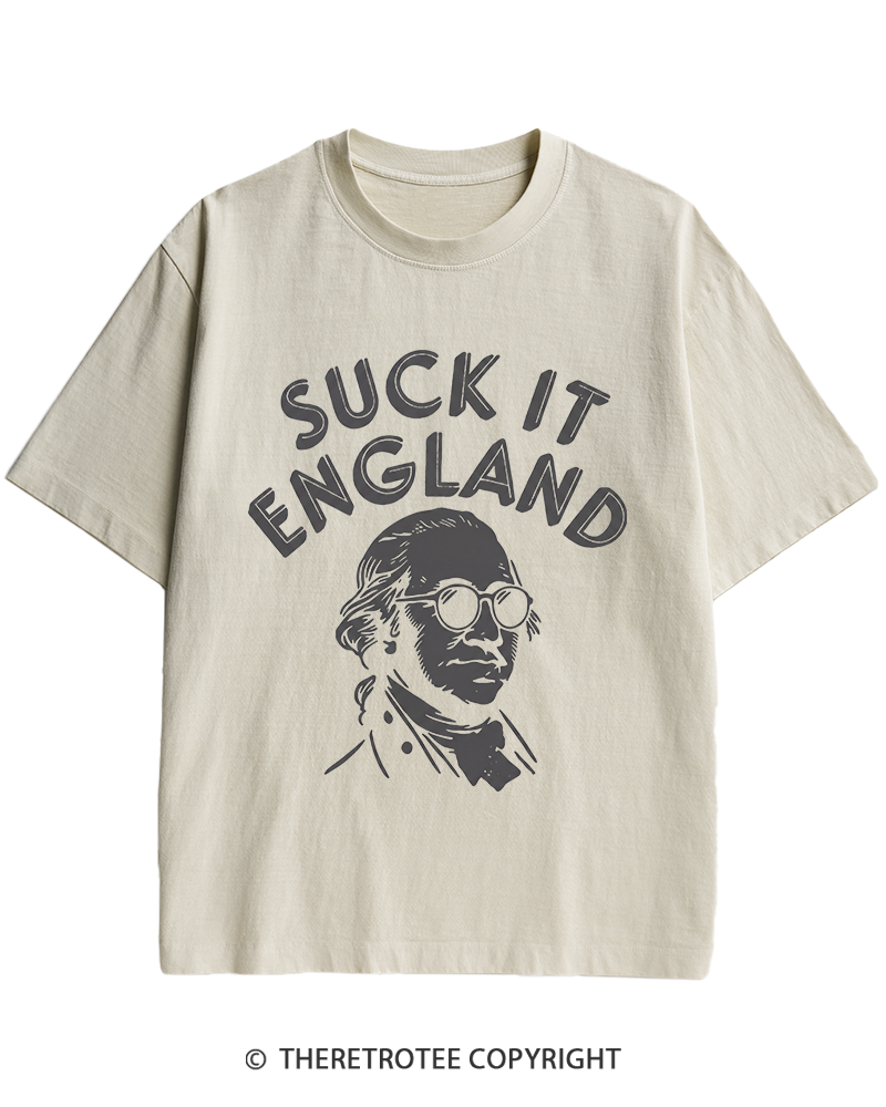 TheRetroTee Suck It, England Heavy Cotton T-Shirt