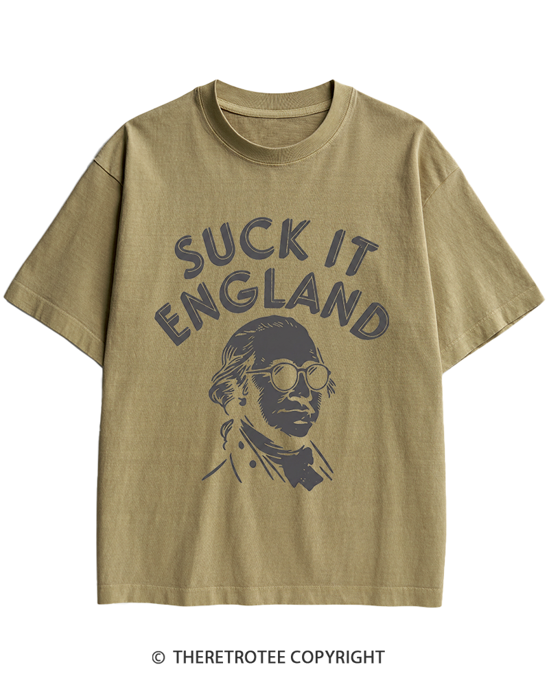 TheRetroTee Suck It, England Heavy Cotton T-Shirt