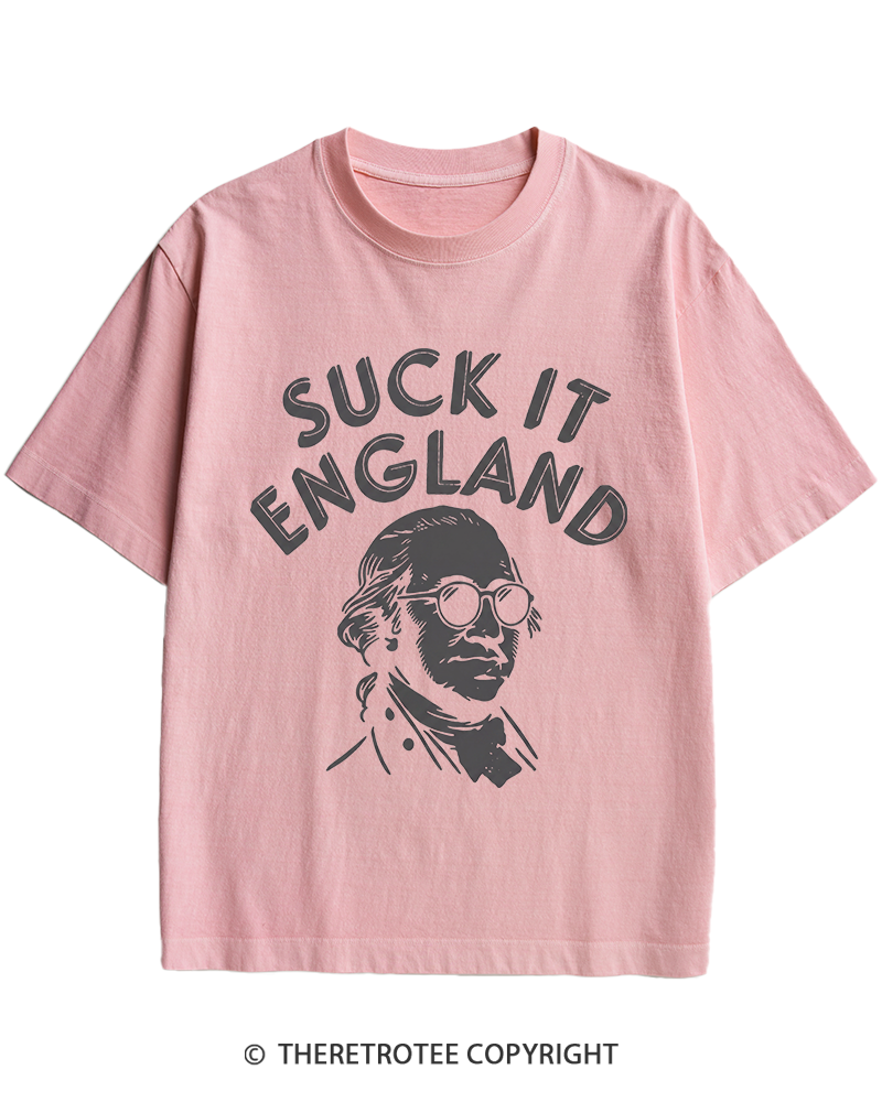 TheRetroTee Suck It, England Heavy Cotton T-Shirt