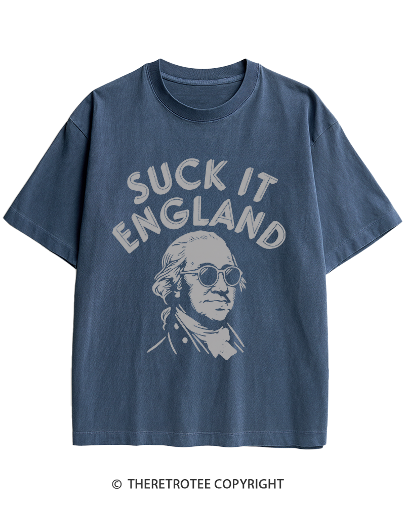 TheRetroTee Suck It, England Heavy Cotton T-Shirt