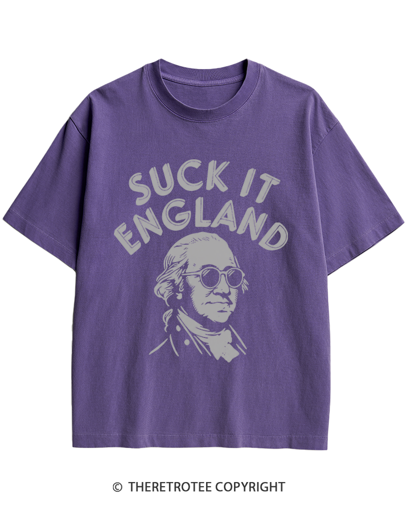 TheRetroTee Suck It, England Heavy Cotton T-Shirt