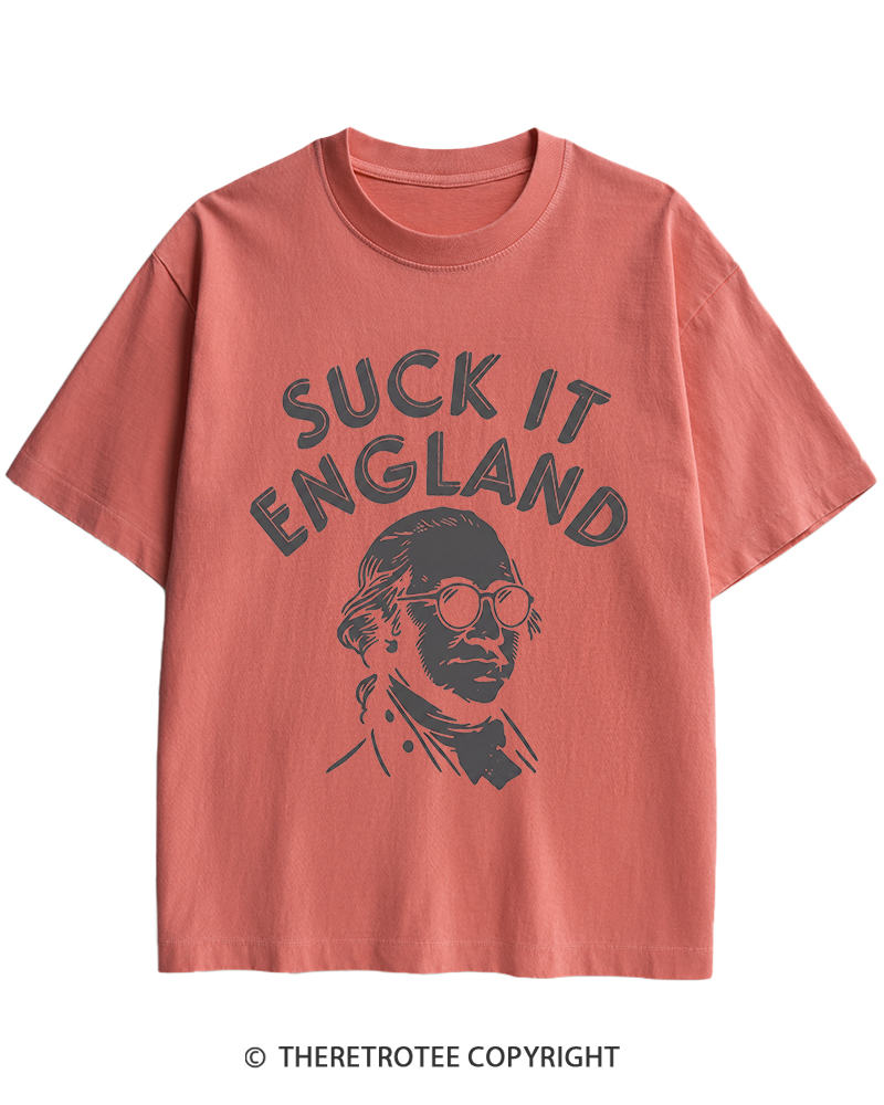 TheRetroTee Suck It, England Heavy Cotton T-Shirt