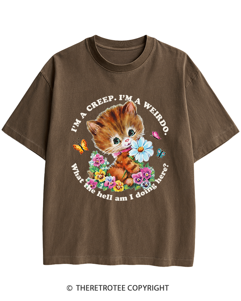 TheRetroTee I'm a Creep 1990s Heavy Cotton T-Shirt