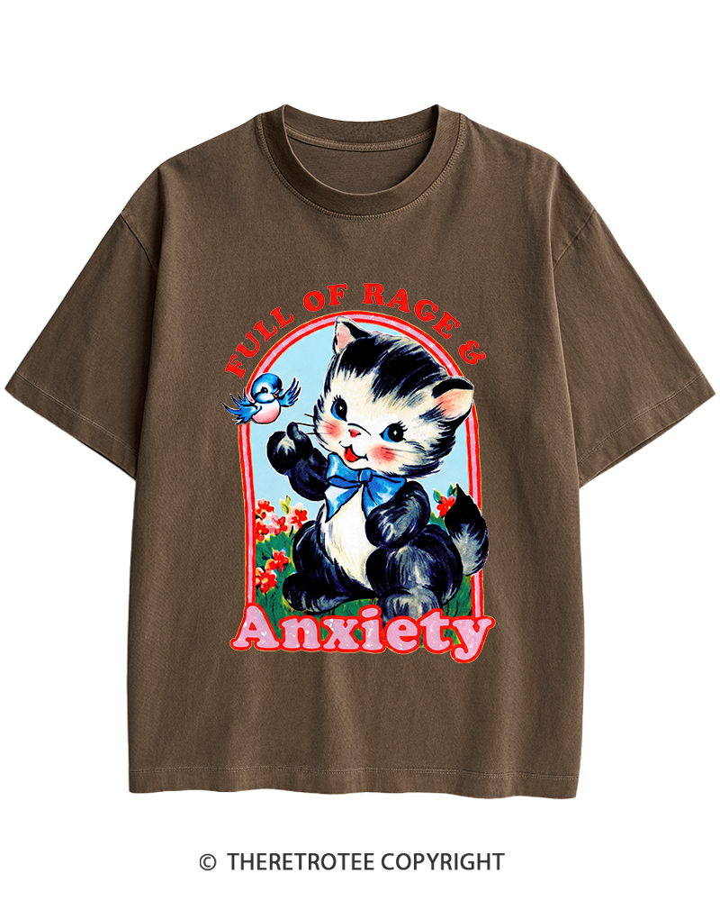 TheRetroTee Rage & Anxiety Humor 1970s Heavy Cotton T-Shirt