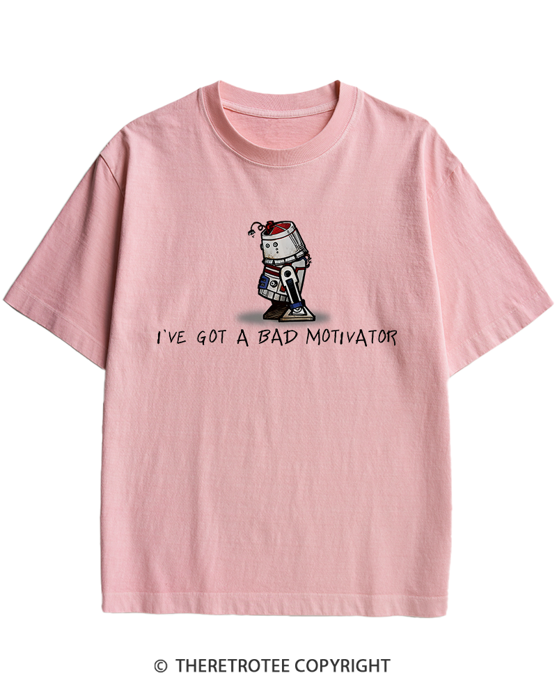 TheRetroTee I've Got a Bad Motivator 1970s Heavy Cotton T-Shirt