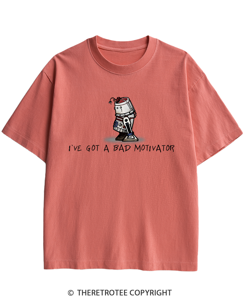 TheRetroTee I've Got a Bad Motivator 1970s Heavy Cotton T-Shirt
