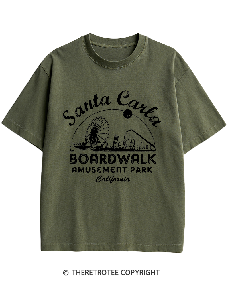 TheRetroTee Santa Carla Amusement Park 1980s Heavy Cotton T-Shirt