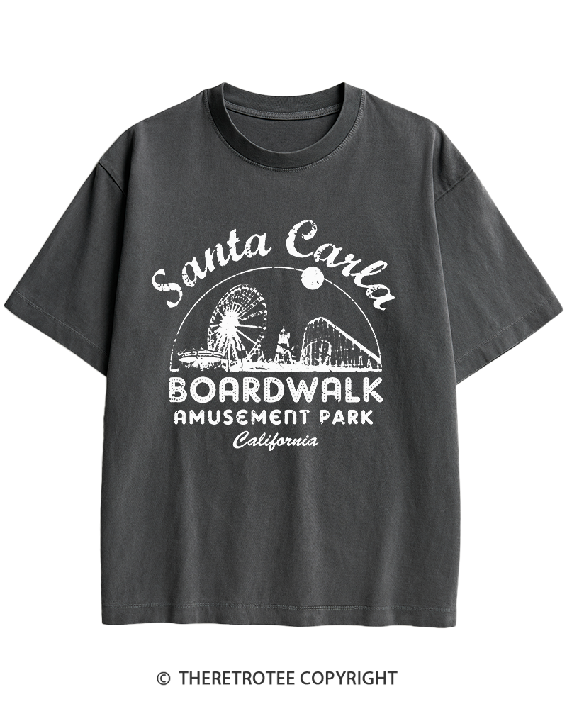TheRetroTee Santa Carla Amusement Park 1980s Heavy Cotton T-Shirt