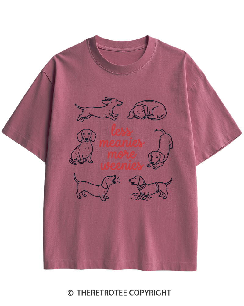 TheRetroTee Less Meanies More Weenies 1980s Heavy Cotton T-Shirt