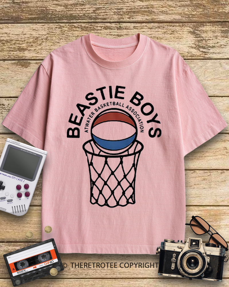 TheRetroTee Atwater Basketball Association Beastie Boys 1980s Cotton T-Shirt