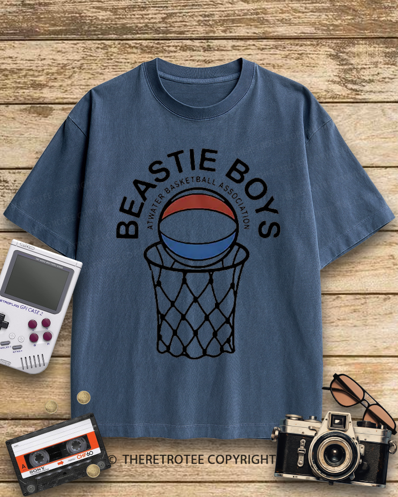 TheRetroTee Atwater Basketball Association Beastie Boys 1980s Cotton T-Shirt