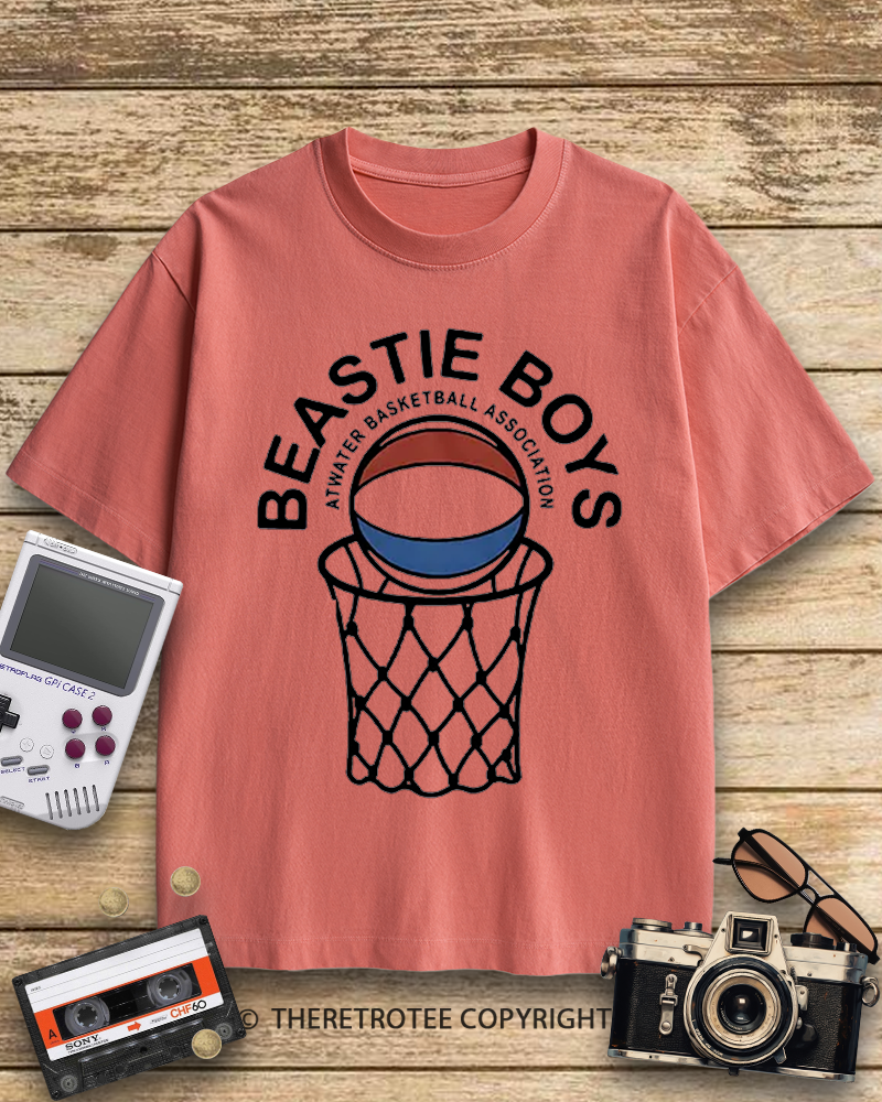 TheRetroTee Atwater Basketball Association Beastie Boys 1980s Cotton T-Shirt