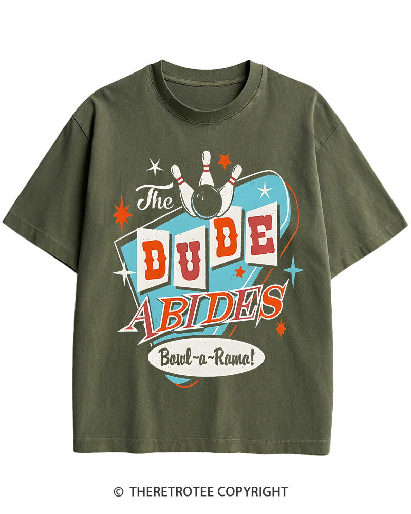 TheRetroTee The Dude Bowl-a-Rama 1960s Cotton T-Shirt