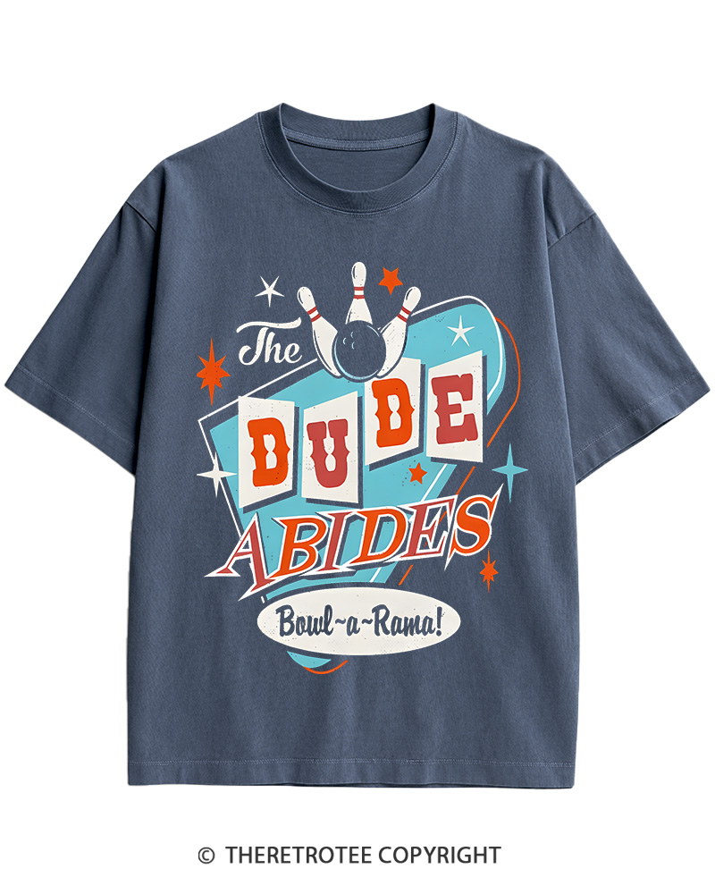 TheRetroTee The Dude Bowl-a-Rama 1960s Cotton T-Shirt