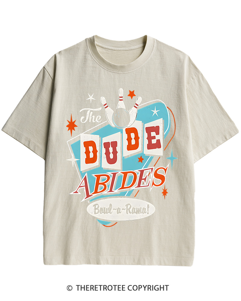 TheRetroTee The Dude Bowl-a-Rama 1960s Cotton T-Shirt
