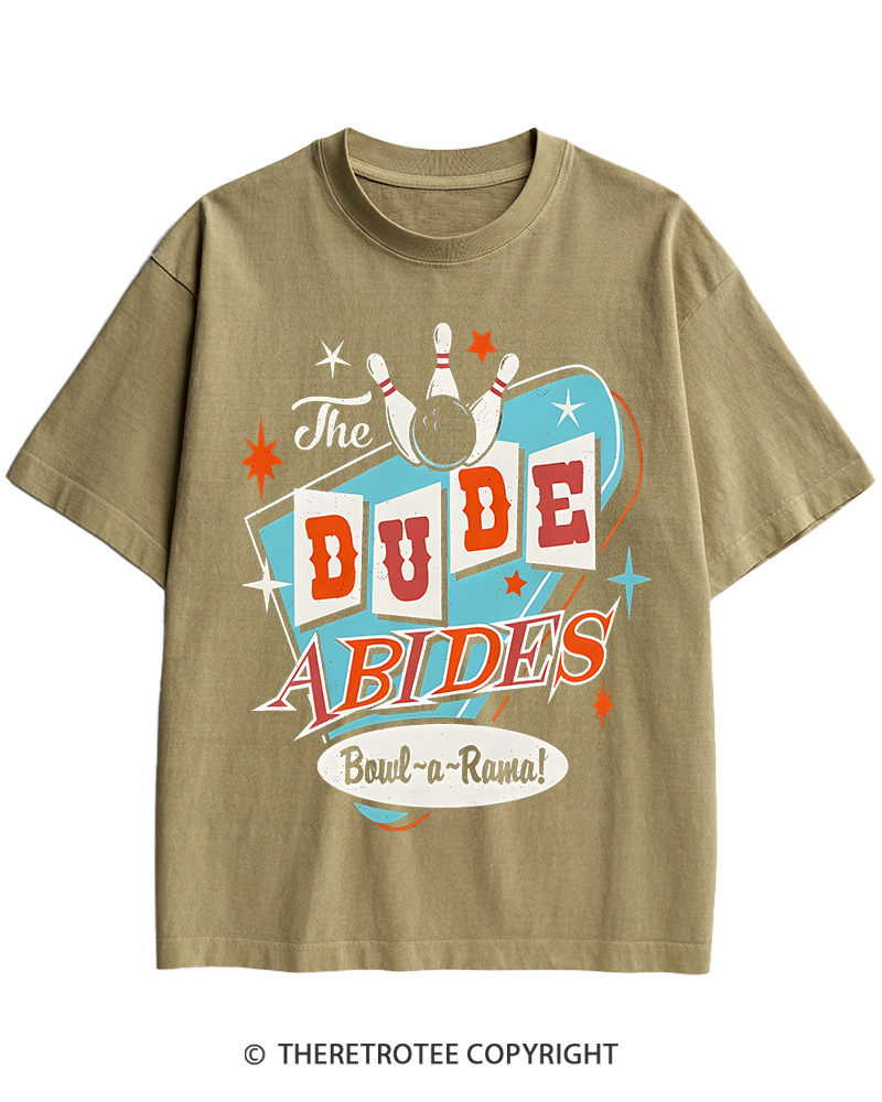TheRetroTee The Dude Bowl-a-Rama 1960s Cotton T-Shirt