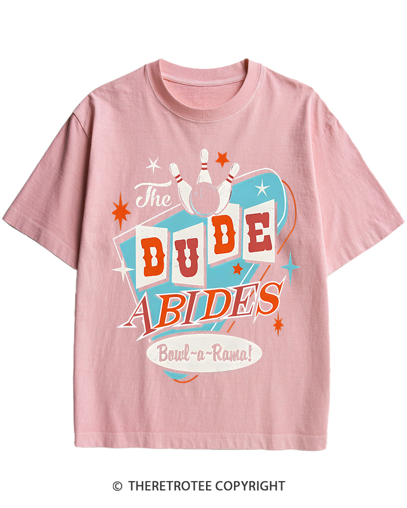 TheRetroTee The Dude Bowl-a-Rama 1960s Cotton T-Shirt
