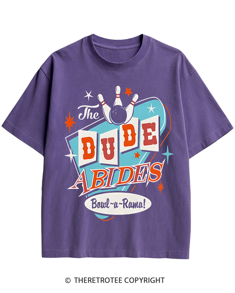 TheRetroTee The Dude Bowl-a-Rama 1960s Cotton T-Shirt