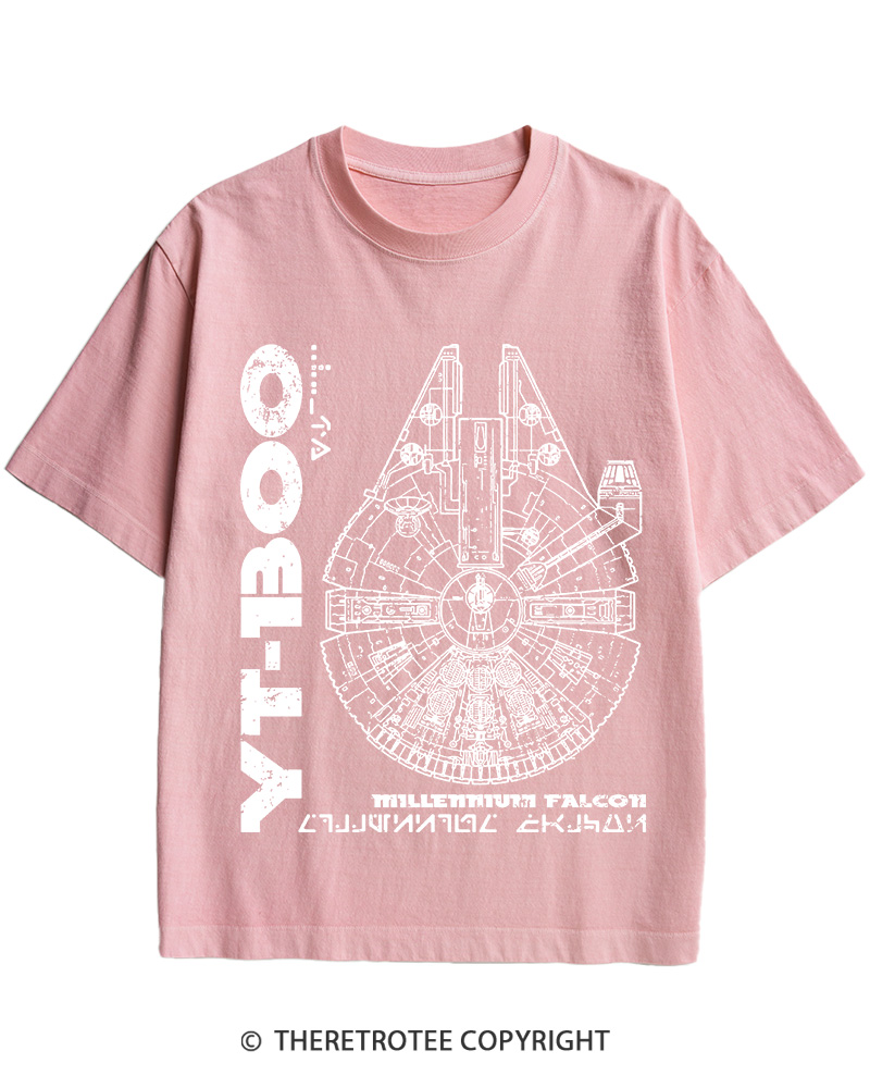 TheRetroTee Millennium Falcon YT-1300 1970s Cotton T-Shirt