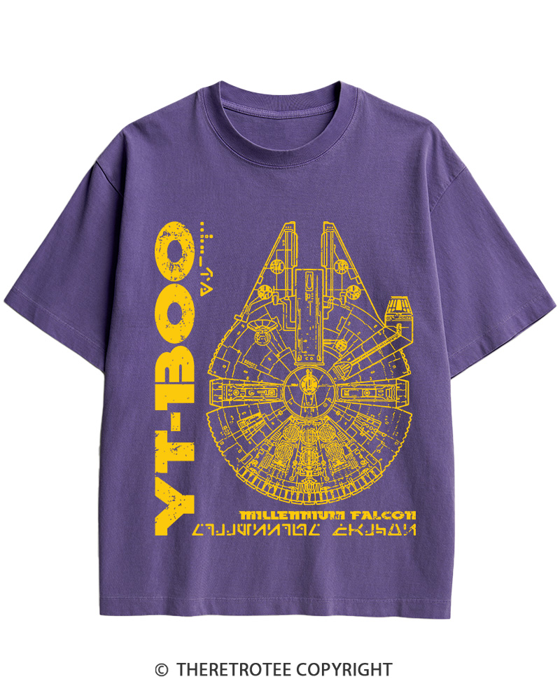 TheRetroTee Millennium Falcon YT-1300 1970s Cotton T-Shirt