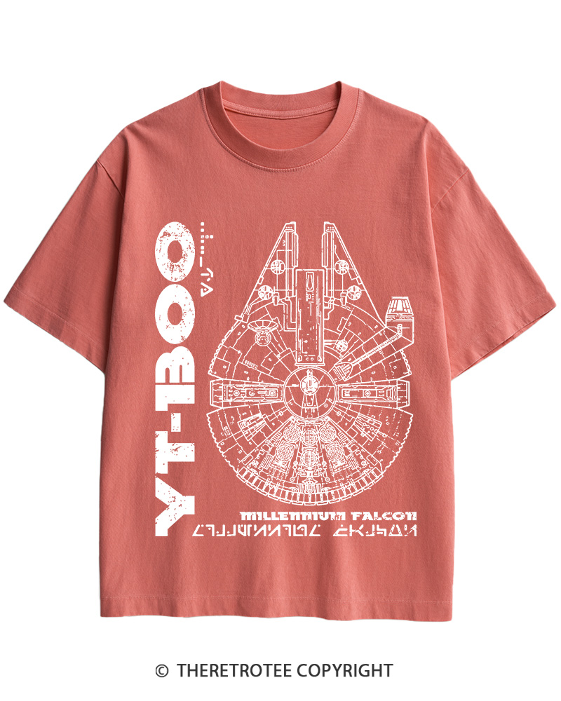 TheRetroTee Millennium Falcon YT-1300 1970s Cotton T-Shirt