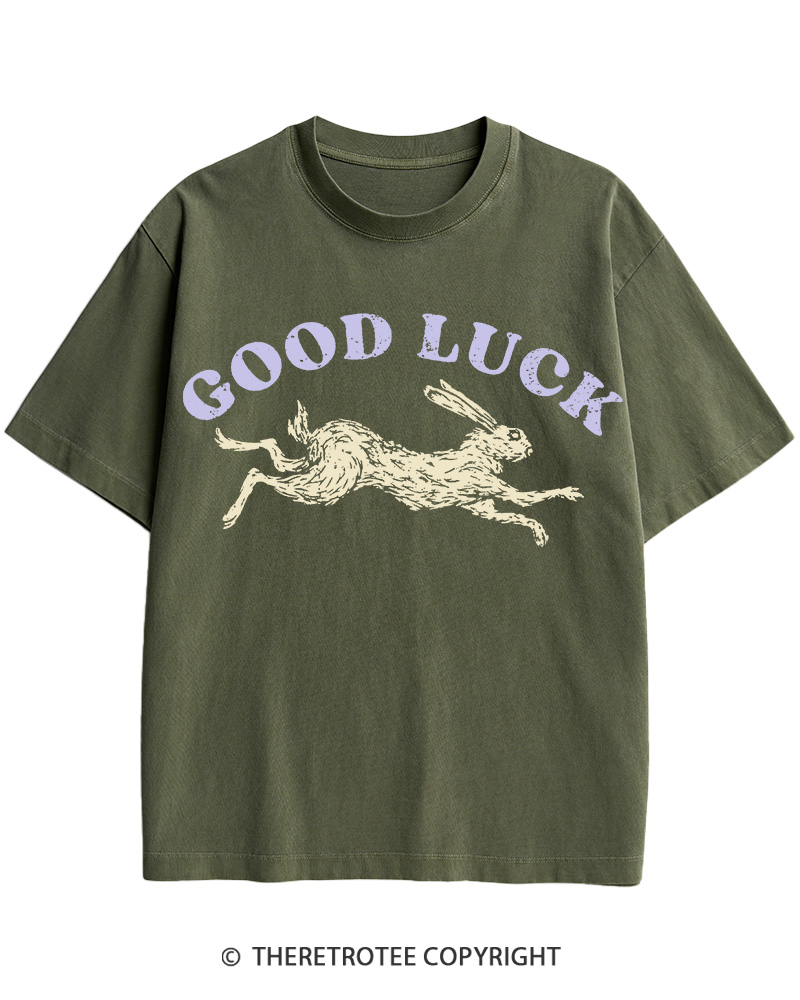 TheRetroTee Good Luck 1970s Cotton T-Shirt