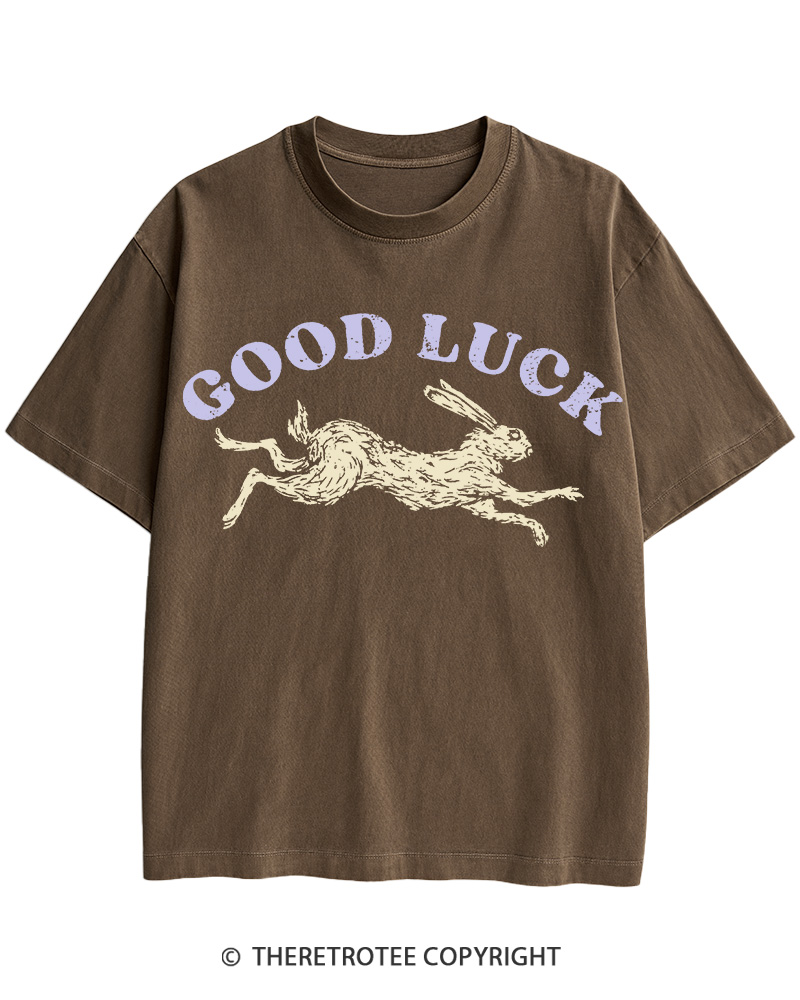 TheRetroTee Good Luck 1970s Cotton T-Shirt