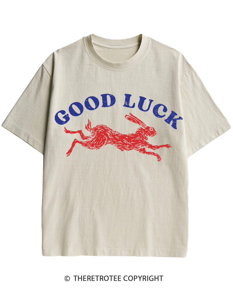 TheRetroTee Good Luck 1970s Cotton T-Shirt